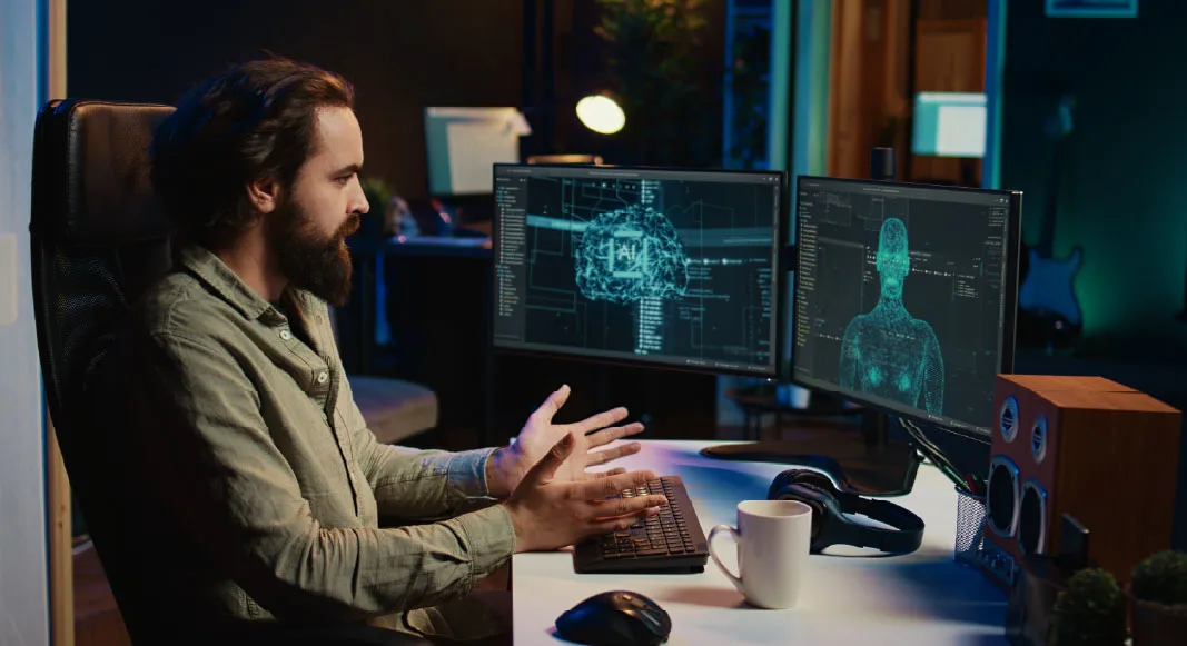 Engineers collaborating with real-time data insights